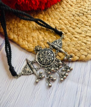 Oxidised-Blackpolish-Choker-Necklace
