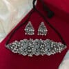 Oxidised Blackpolish Choker Necklace Set