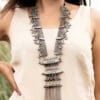 Oxidised Blackpolish Long Heavy Necklace