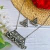 Oxidised Blackpolish Long Necklace Set