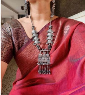 Oxidised-Blackpolish-Necklace-Set-Model
