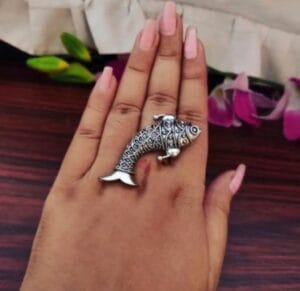Oxidised-Silver-Adjustable-Finger-Ring