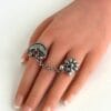 Oxidised-Silver-Dual-Adjustable-Finger-Ring