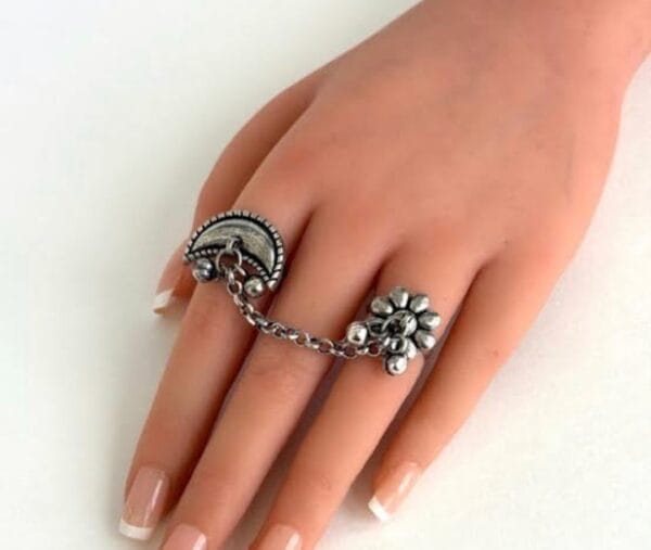 Oxidised-Silver-Dual-Adjustable-Finger-Ring