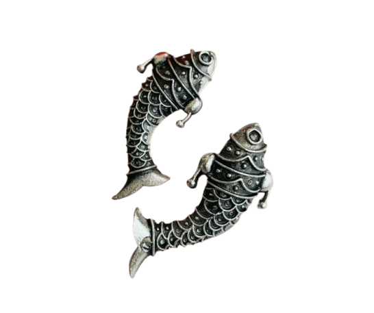 german-silver-fish-shaped-stud-earrings