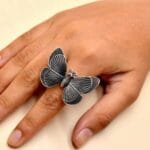 oxidised-silver-butterfly-shaped-adjustable-finger-ring