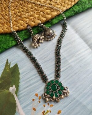 Brass-Replica-Stone-Necklace-Set