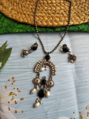 Brass-Replica-Stone-Necklace-Set