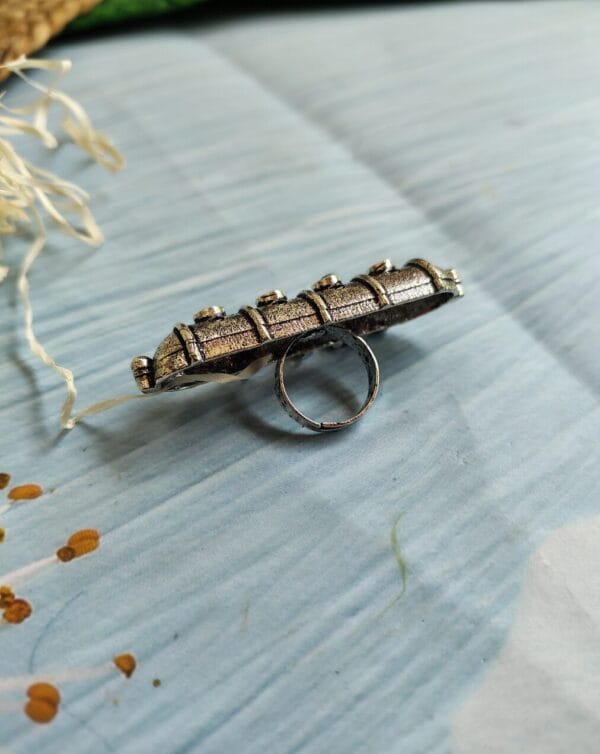 German-Silver-Stone-Adjustable-Finger-Ring