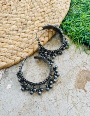 Oxidised-Blackpolish-Baki-Earring
