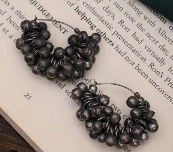 Oxidised-Blackpolish-Ghungroo-Bali-Earring