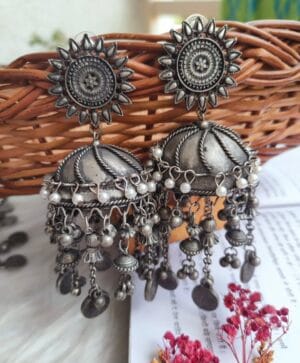 Oxidised-Blackpolish-Jhumka