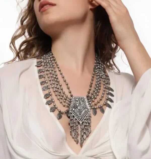Oxidised-Blackpolish-Necklace-Model