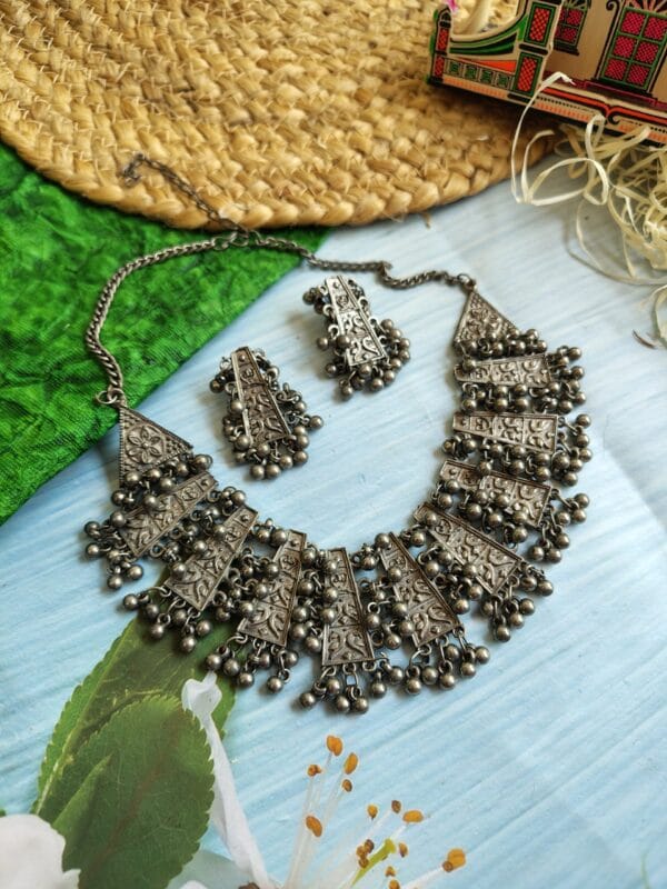 Oxidised-Blackpolish-Necklace-Set