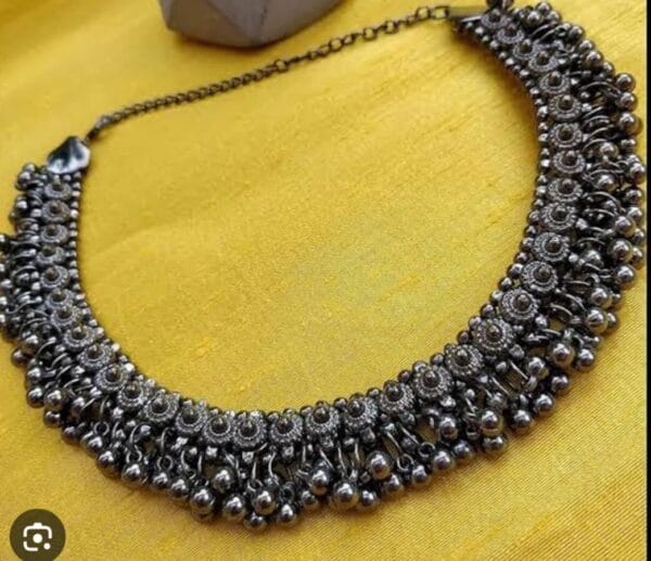 Oxidised-Ghungroo-Choker-Necklace-Black
