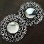 Oxidised-Mirror-Earring