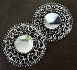 Oxidised-Mirror-Earring