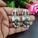 Oxidised-Silver-Trishul-Earring