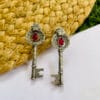 brass-replica-key-earring