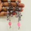 brass-replica-monalisa-stone-earrings-baby-pink