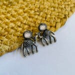 german-silver-stone-earrings