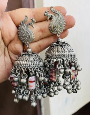 oxidised-blackpolish-jhumka