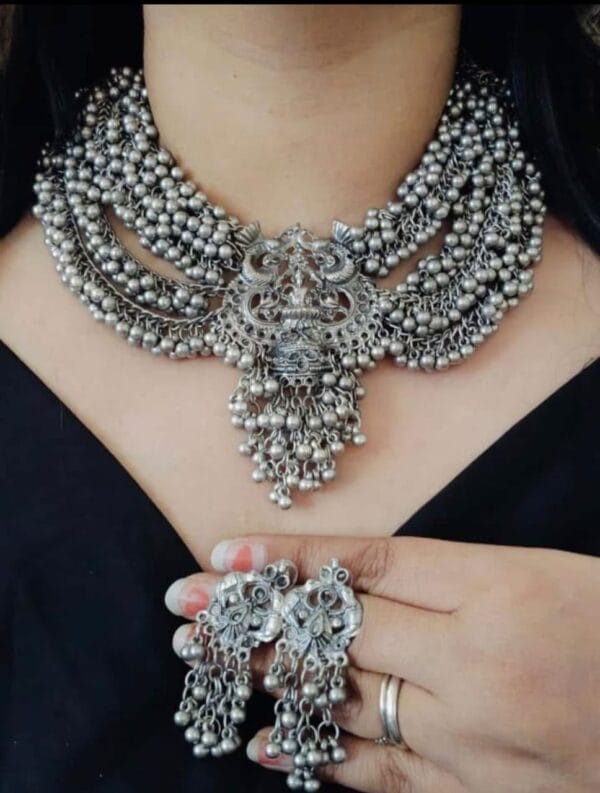 oxidised-blackpolish-necklace-set