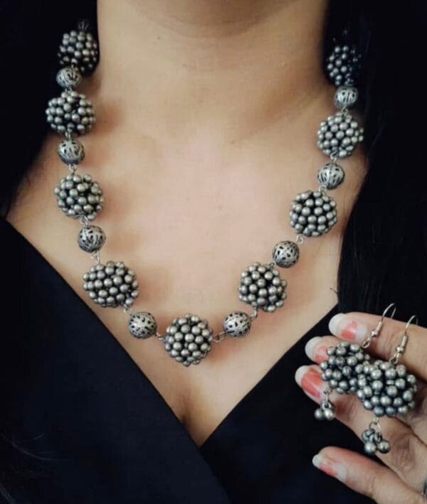 oxidised-blackpolish-necklace-set