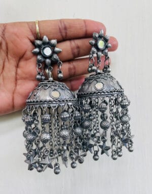 oxidised-boho-jhumka