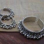 oxidised-silver-bangle-and-chandbali-earring-combo