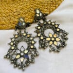 oxidised-blackpolish-mirror-earring