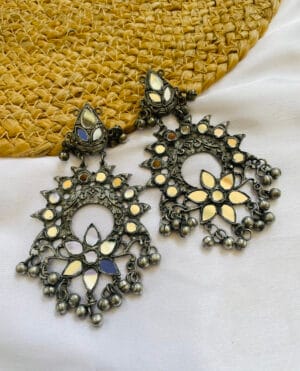 oxidised-blackpolish-mirror-earring