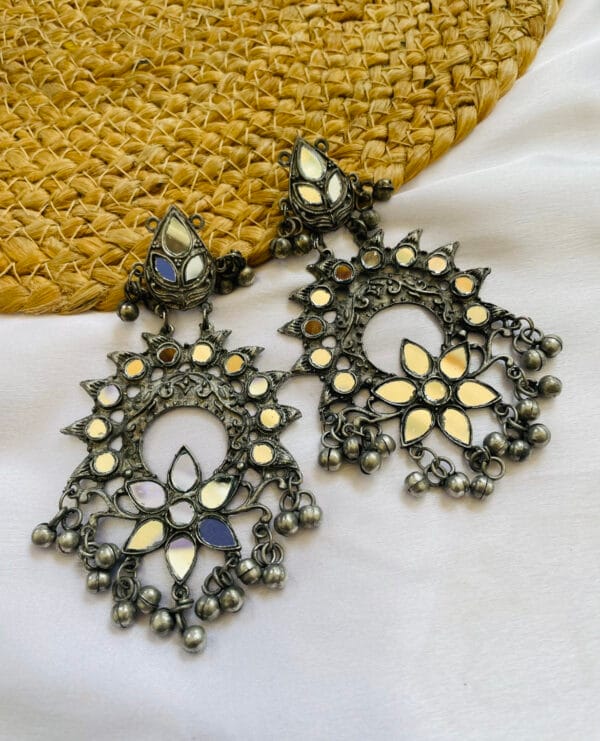 oxidised-blackpolish-mirror-earring