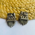 brass-silver-replica-elephant-shape-earring