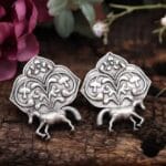 brass-silver-replica-horse-shape-earring