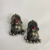 brass-silver-replica-stone-jhumka-2
