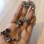 oxidised-dual-flower-shape-earring