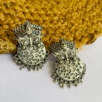 brass-silver-replica-durgamata-shape-earring
