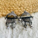 brass-silver-replica-elephant-shape-earring