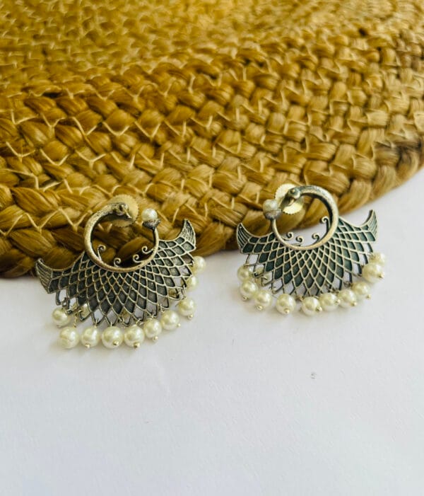 brass-silver-replica-peacock-shape-earring