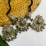 oxidised-blackpolish-kundan-necklace-set