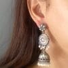 brass-replica-jhumka-earrings-model