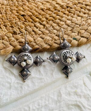 brass-silver-replica-hoop-earring-3
