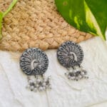 brass-silver-replica-peacock-shape-earring-4