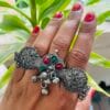 oxidised-blackpolish-adjustable-finger-ring-model