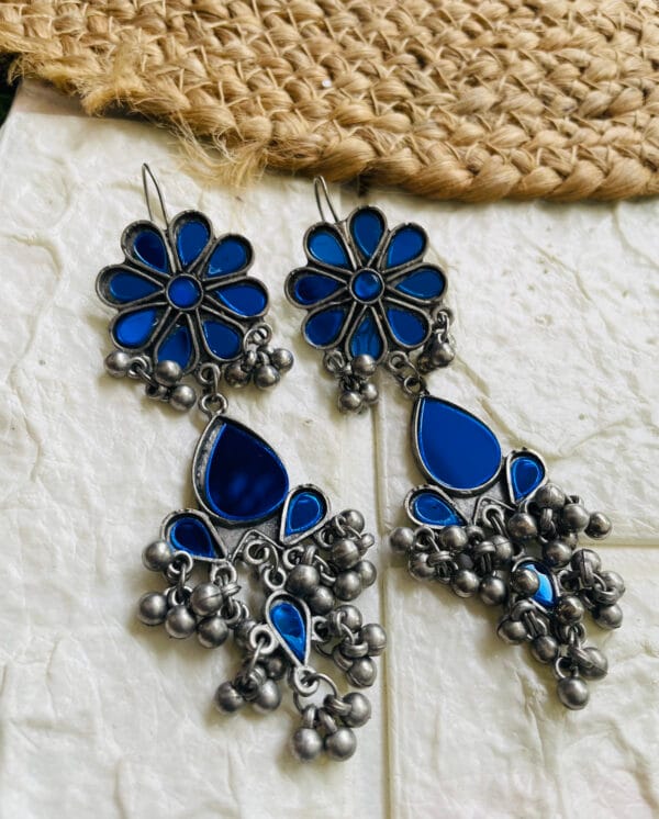 oxidised-blackpolish-afgani-mirror-earrings-blue