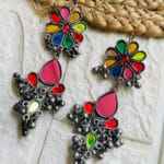 oxidised-blackpolish-afgani-mirror-earrings-multi