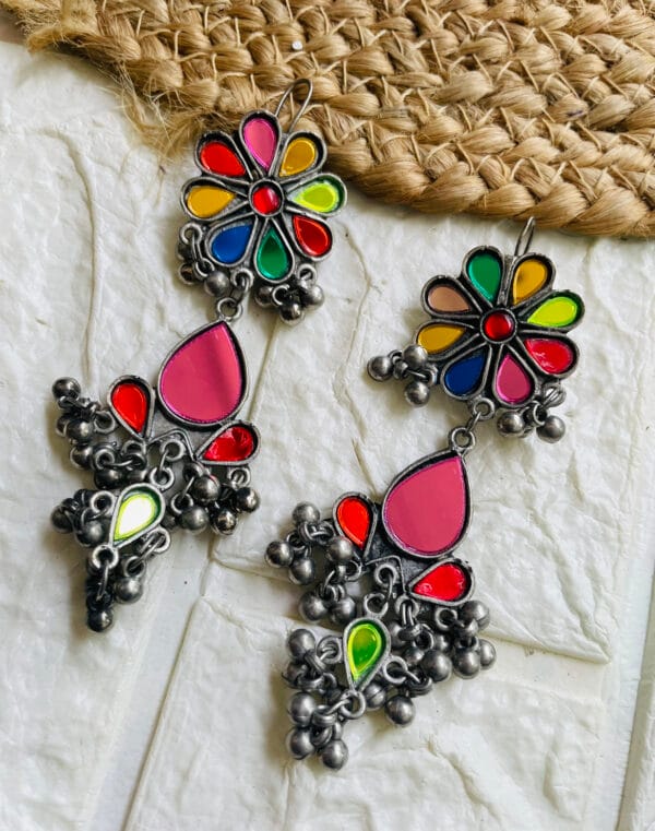 oxidised-blackpolish-afgani-mirror-earrings-multi