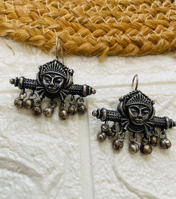 brass-silver-replica-durgamata-hoop-earring