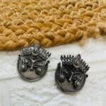 brass-silver-replica-goddess-stud-earring